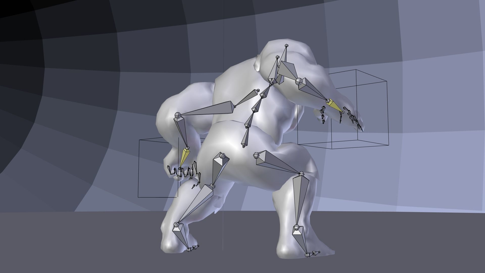Hulk 2003 Inspired Rigged and animated Low-poly 3D model_12