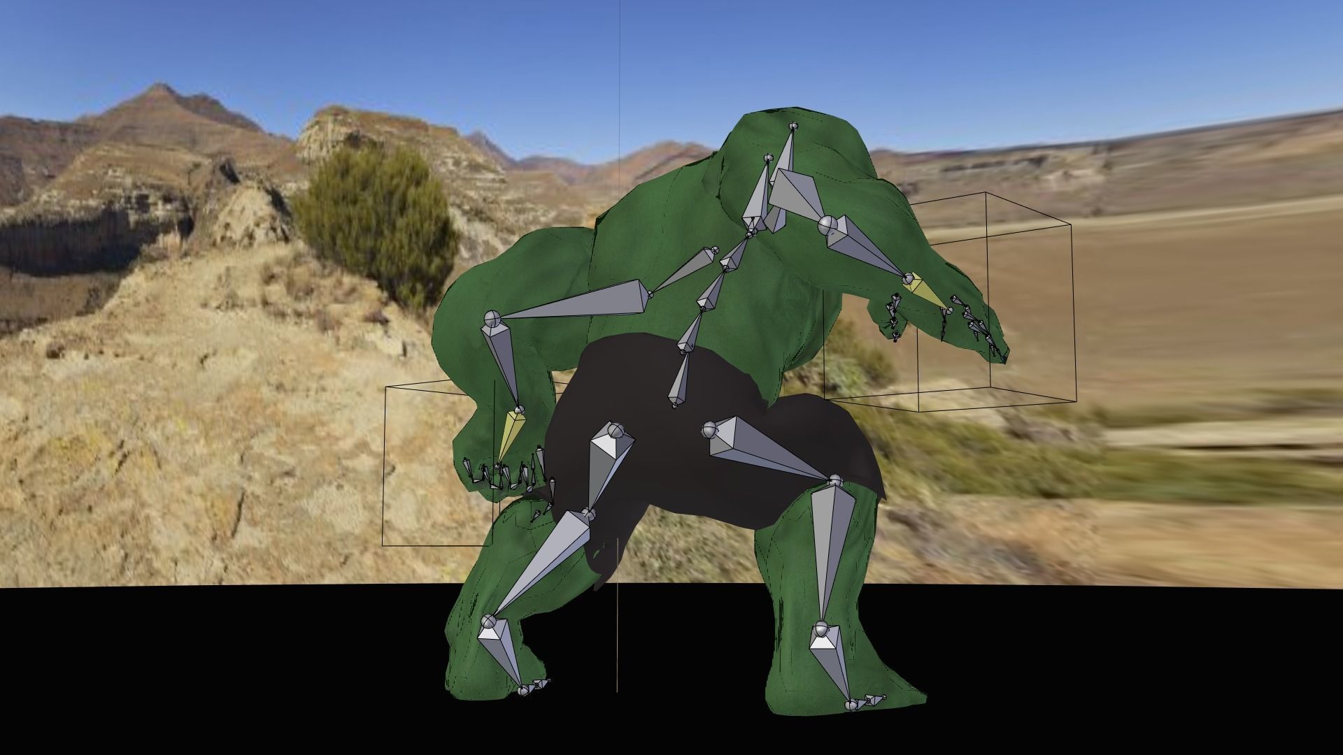 Hulk 2003 Inspired Rigged and animated Low-poly 3D model_11