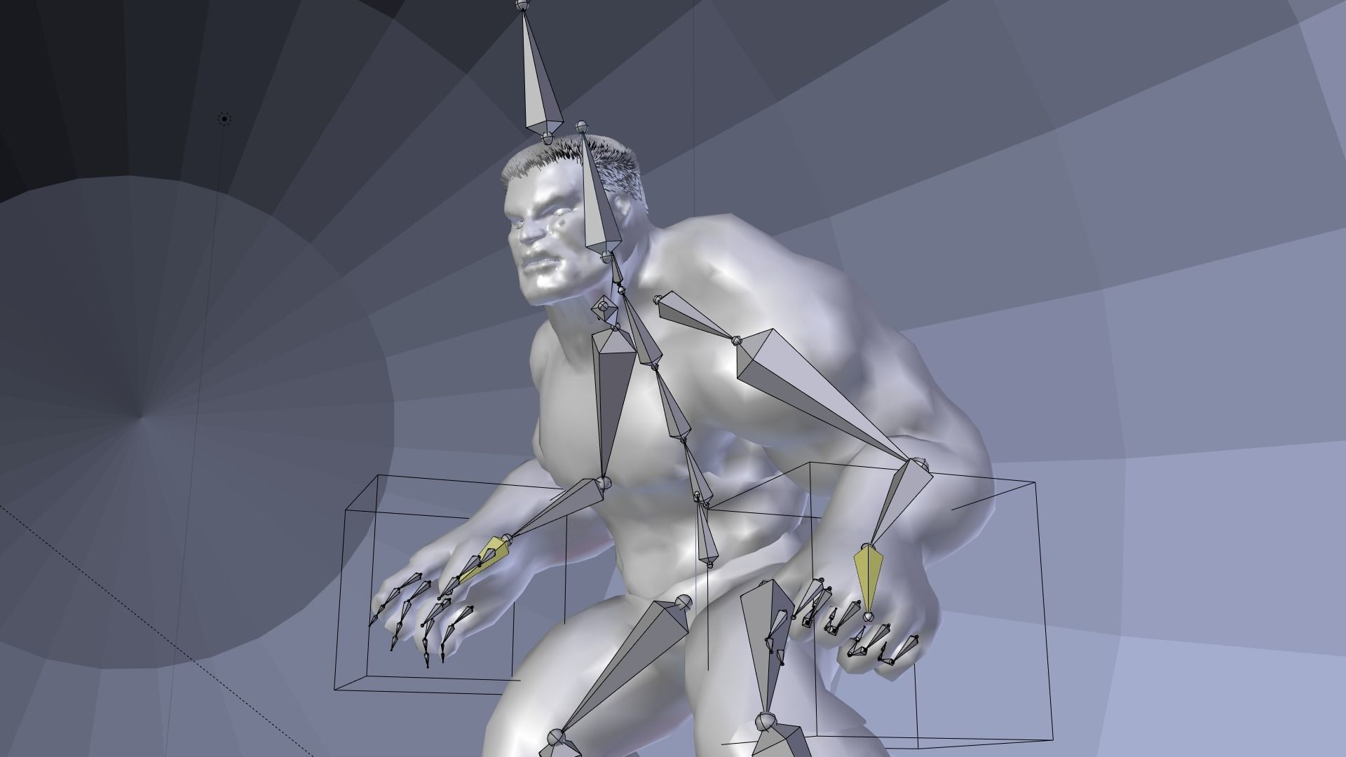 Hulk 2003 Inspired Rigged and animated Low-poly 3D model_9