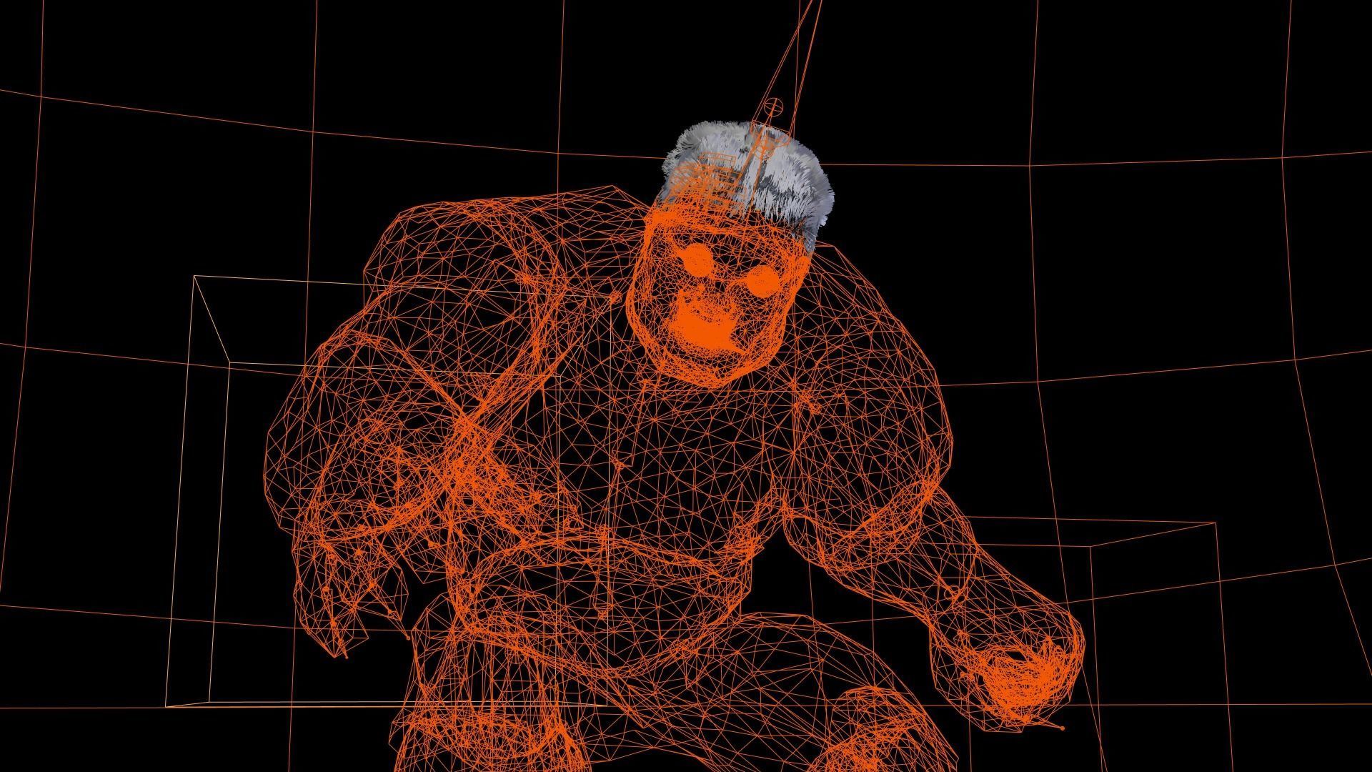 Hulk 2003 Inspired Rigged and animated Low-poly 3D model_6