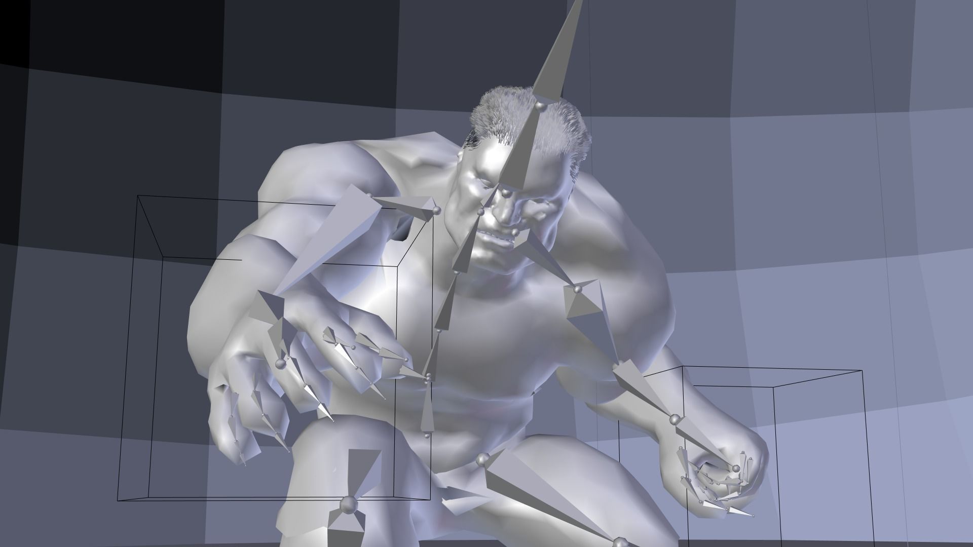 Hulk 2003 Inspired Rigged and animated Low-poly 3D model_5