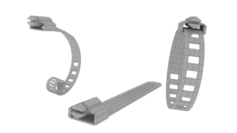 Low Poly Metal Hose Clamp 3D Asset 3D model_7