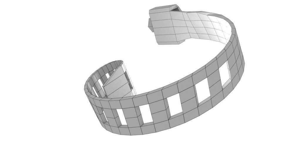 Low Poly Metal Hose Clamp 3D Asset 3D model_11
