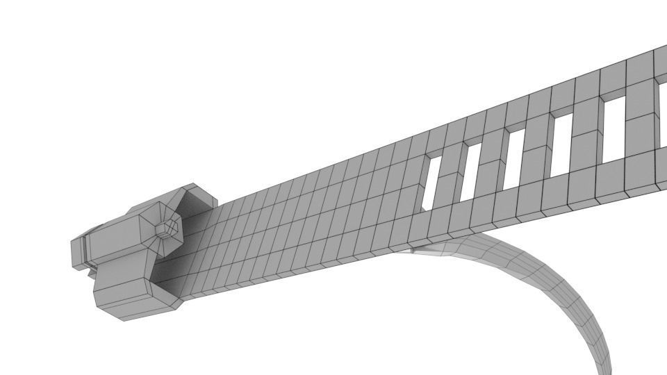 Low Poly Metal Hose Clamp 3D Asset 3D model_8