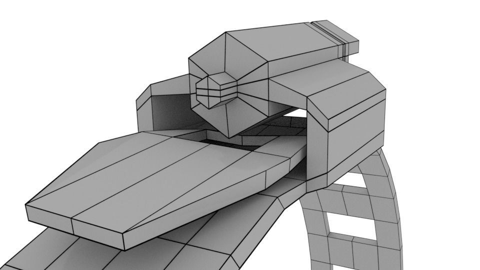 Low Poly Metal Hose Clamp 3D Asset 3D model_5