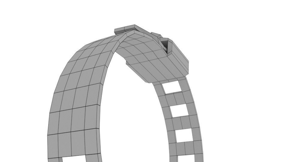 Low Poly Metal Hose Clamp 3D Asset 3D model_3