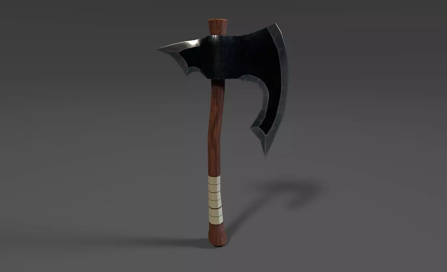 Battle Axe CA Low-poly 3D model_0