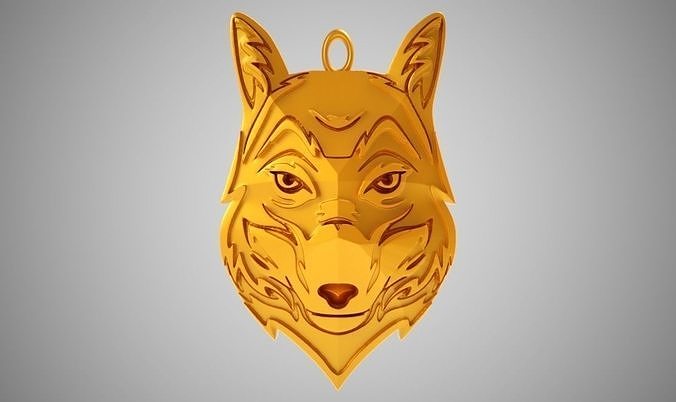 Wolf Necklace 3D print model