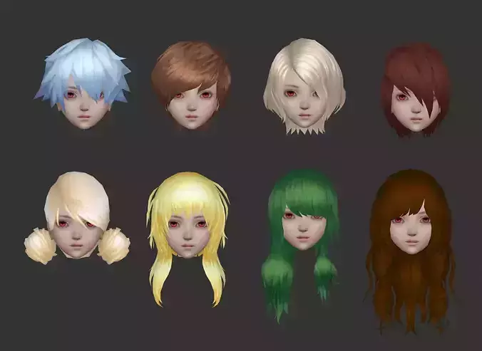 hair hair style girl short hair cape pig-tail knot dye short