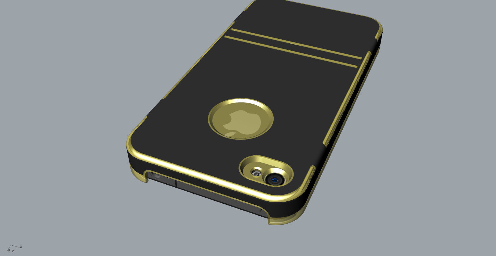 iphone4 and 4S black lighting case design 3D print model_19