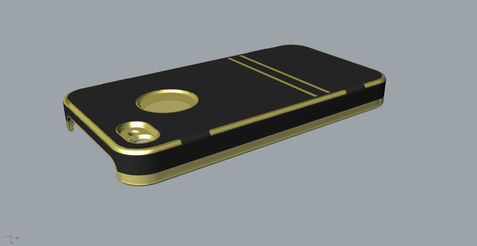 iphone4 and 4S black lighting case design 3D print model_11