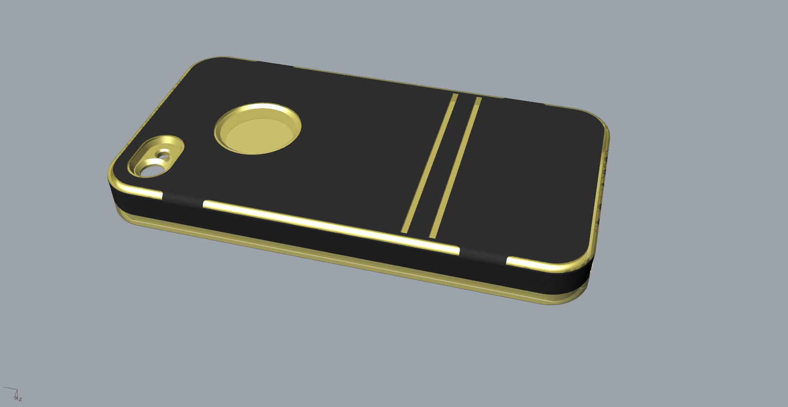 iphone4 and 4S black lighting case design 3D print model_1