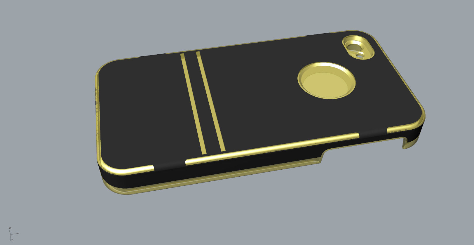 iphone4 and 4S black lighting case design 3D print model_9