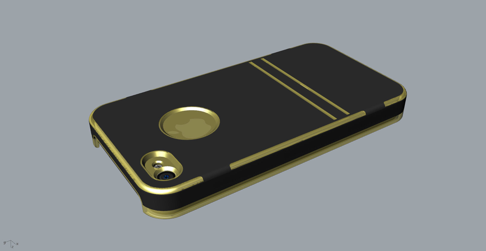 iphone4 and 4S black lighting case design 3D print model_20