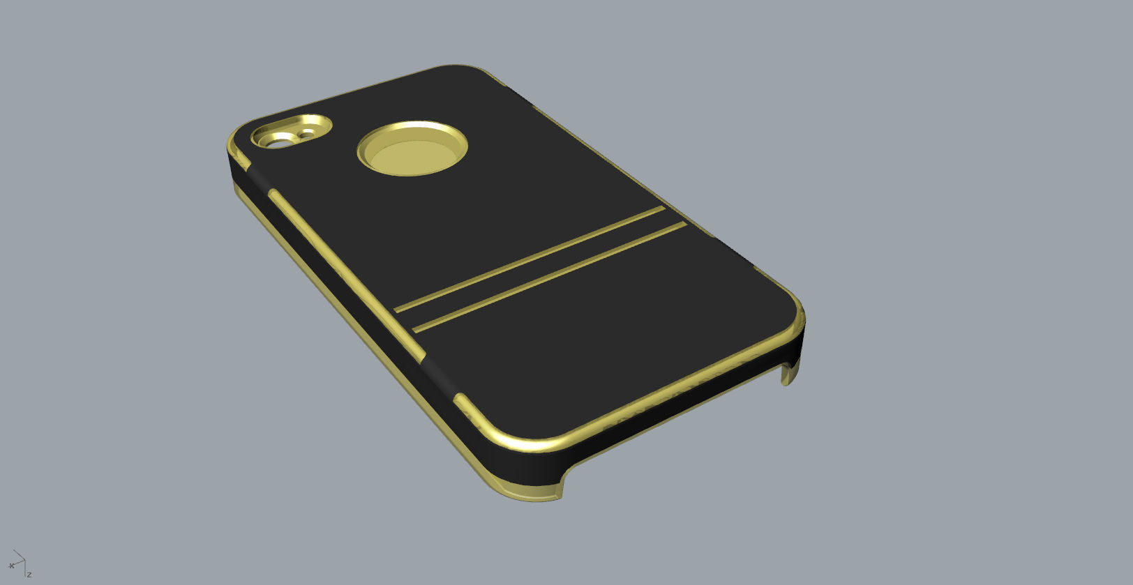 iphone4 and 4S black lighting case design 3D print model_7