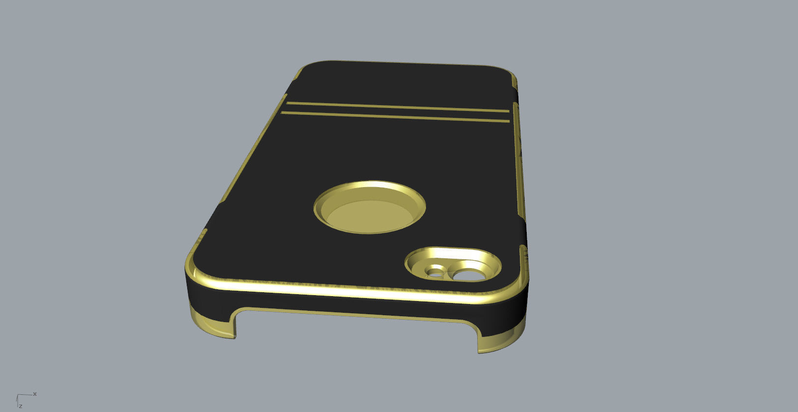 iphone4 and 4S black lighting case design 3D print model_10