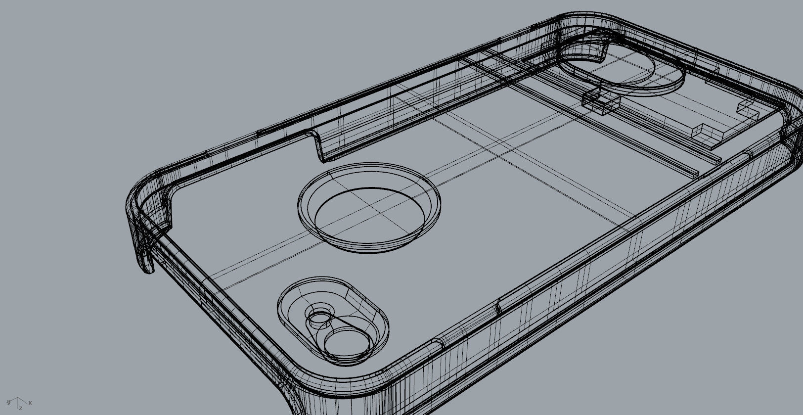 iphone4 and 4S black lighting case design 3D print model_33