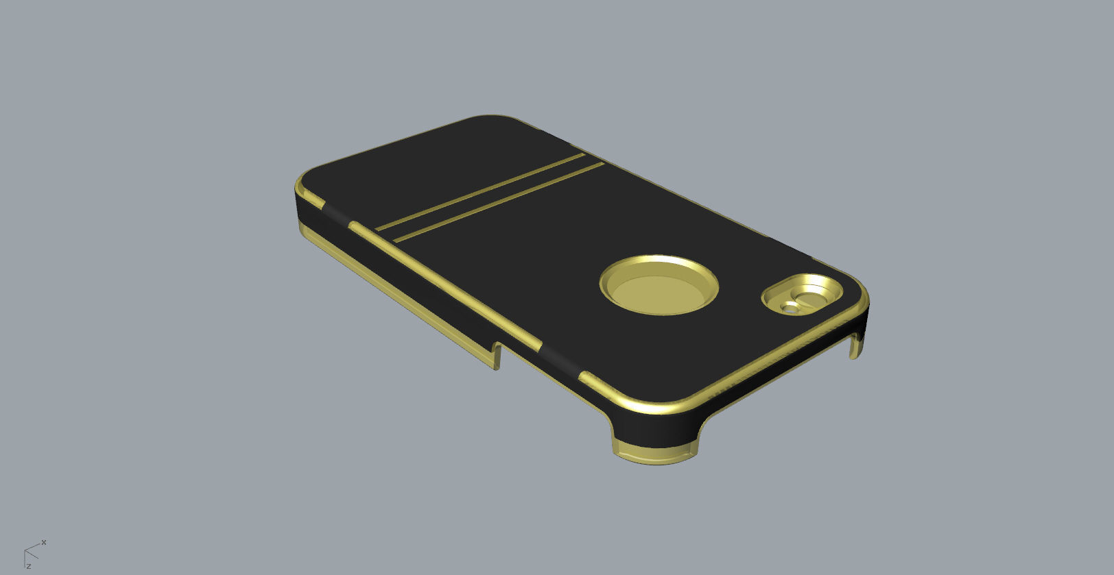 iphone4 and 4S black lighting case design 3D print model_2