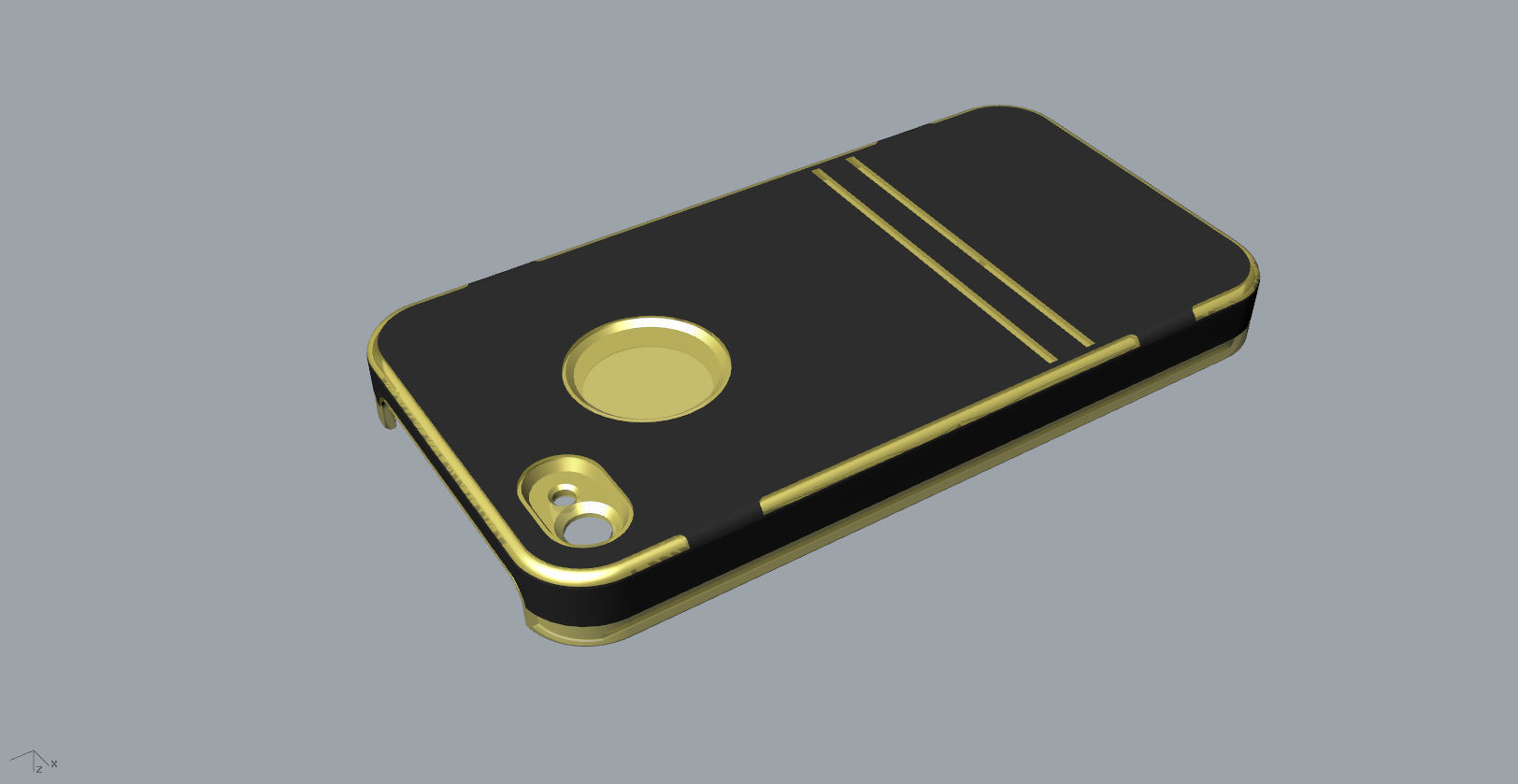 iphone4 and 4S black lighting case design 3D print model_6