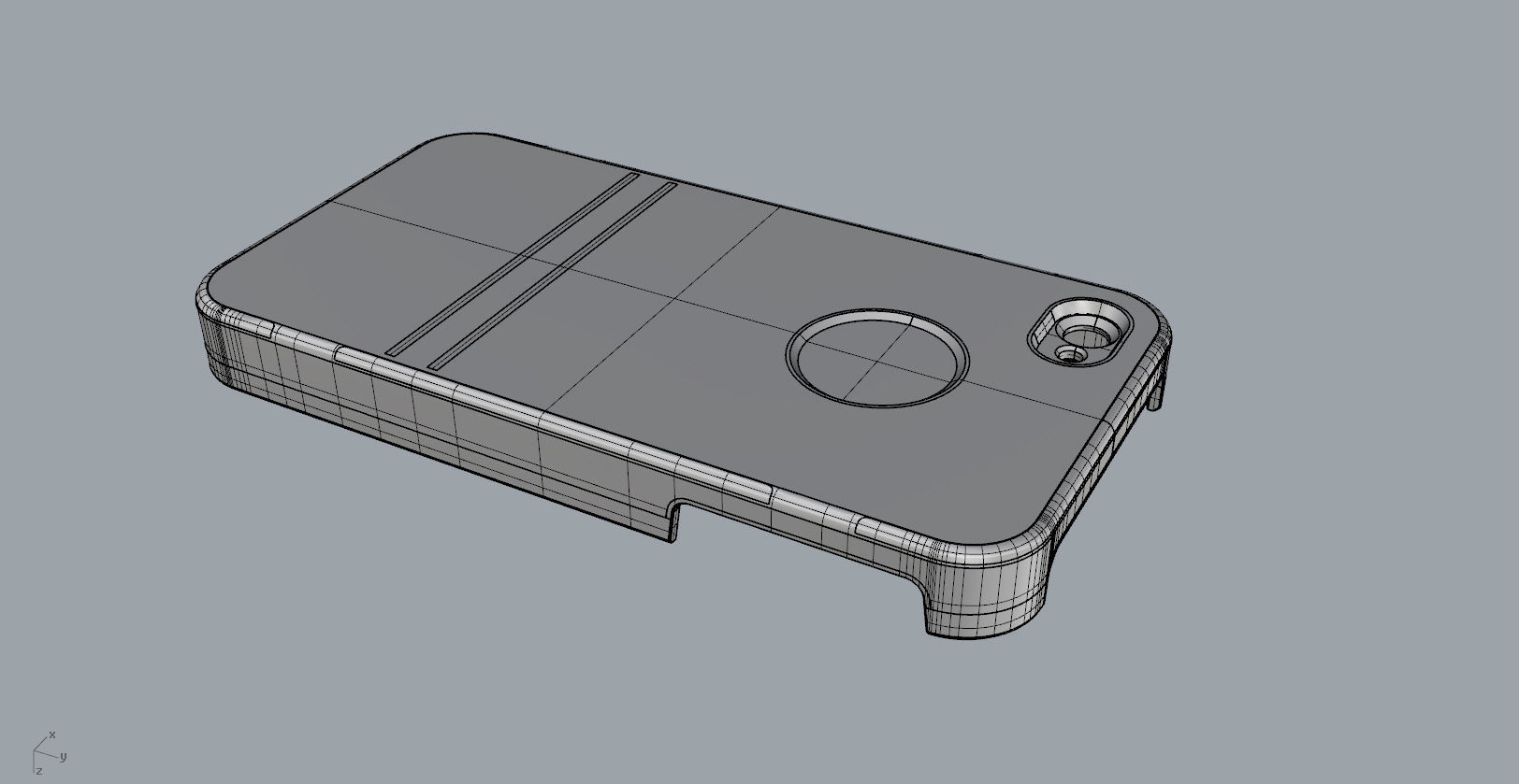 iphone4 and 4S black lighting case design 3D print model_31