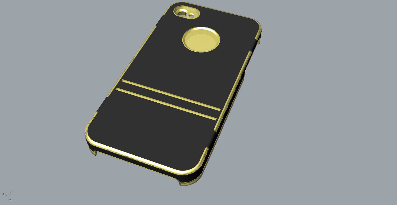 iphone4 and 4S black lighting case design 3D print model_8