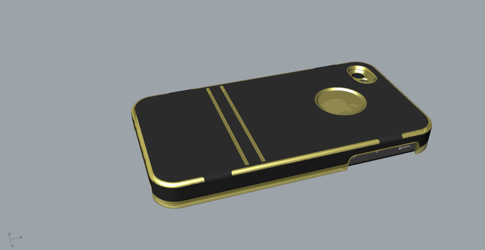 iphone4 and 4S black lighting case design 3D print model_16