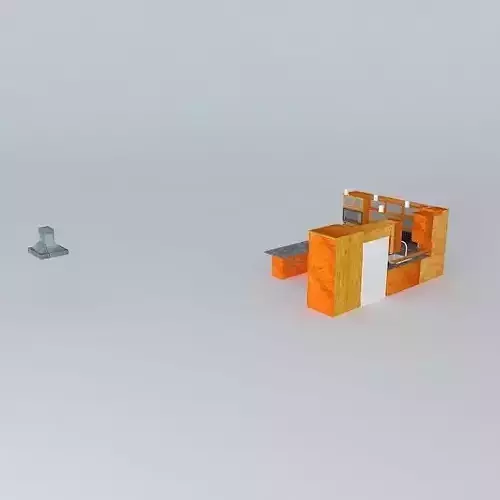 Kitchen interior design with wooden furnitures