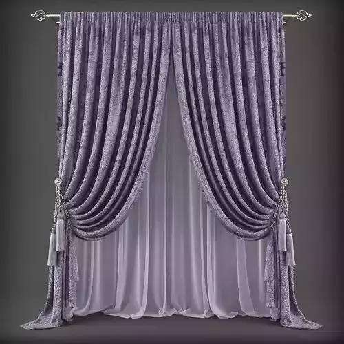 Curtain 3D model 369 Low-poly 3D model