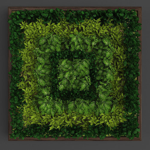 Vertical gardening 07 Low-poly 3D model