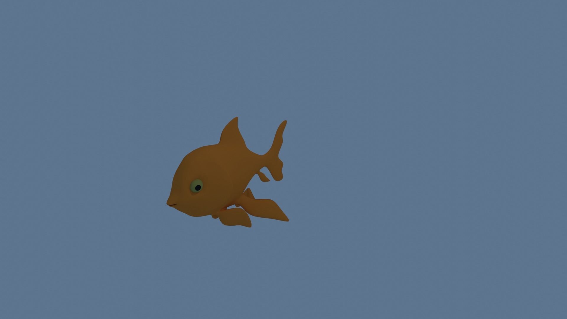 fish orange small 3D model_1