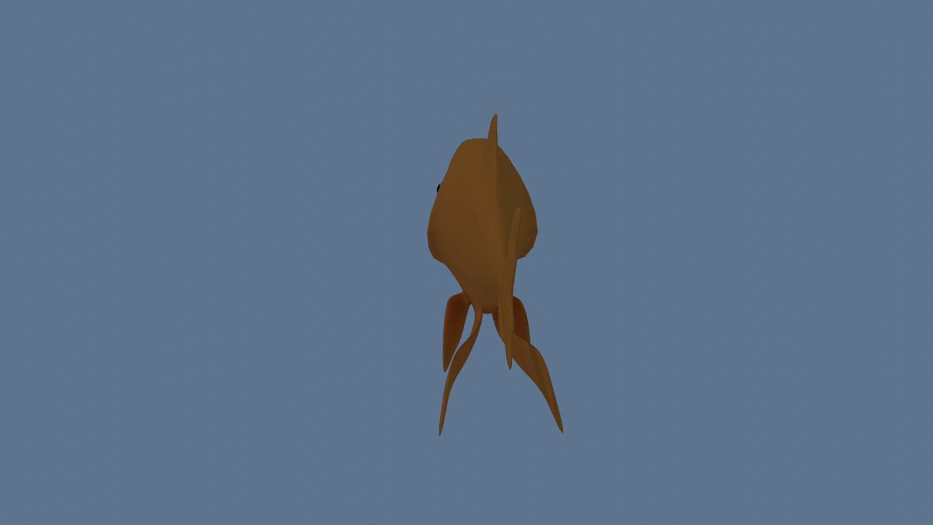 fish orange small 3D model_4