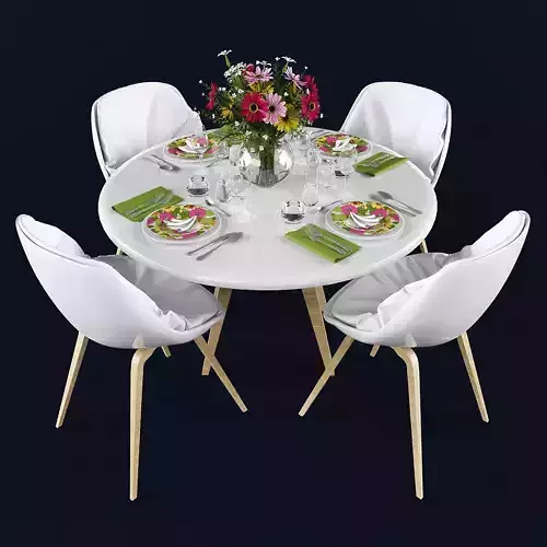 Dining table and chairs 