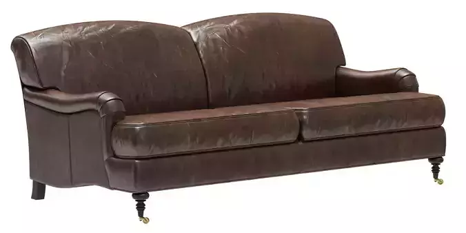 Restoration Hardware Barclay Leather 2-seat Sofa