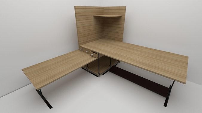 Corner Computer Desk Free 3D print model