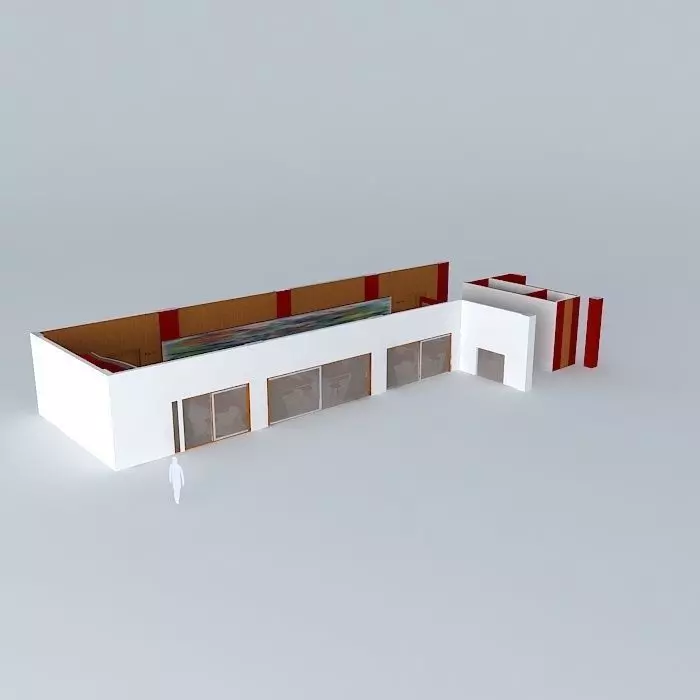 Cafe Bar Free 3D model_0