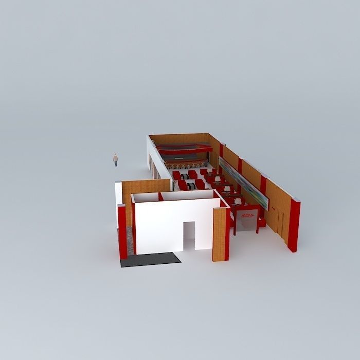 Cafe Bar Free 3D model_2