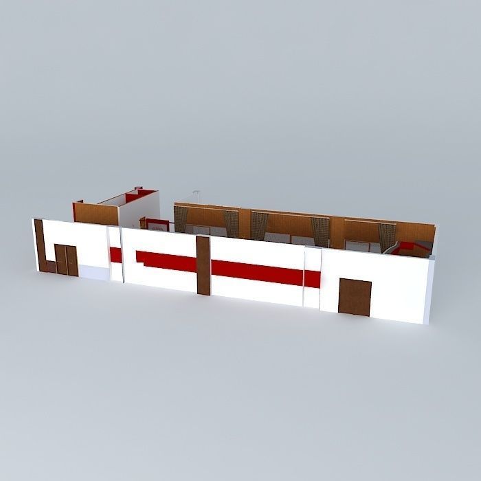 Cafe Bar Free 3D model_1