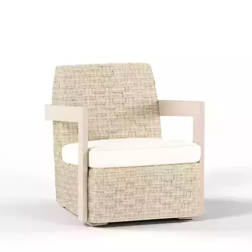 Coronado Seagrass Chair with Cushion Low-poly 3D model