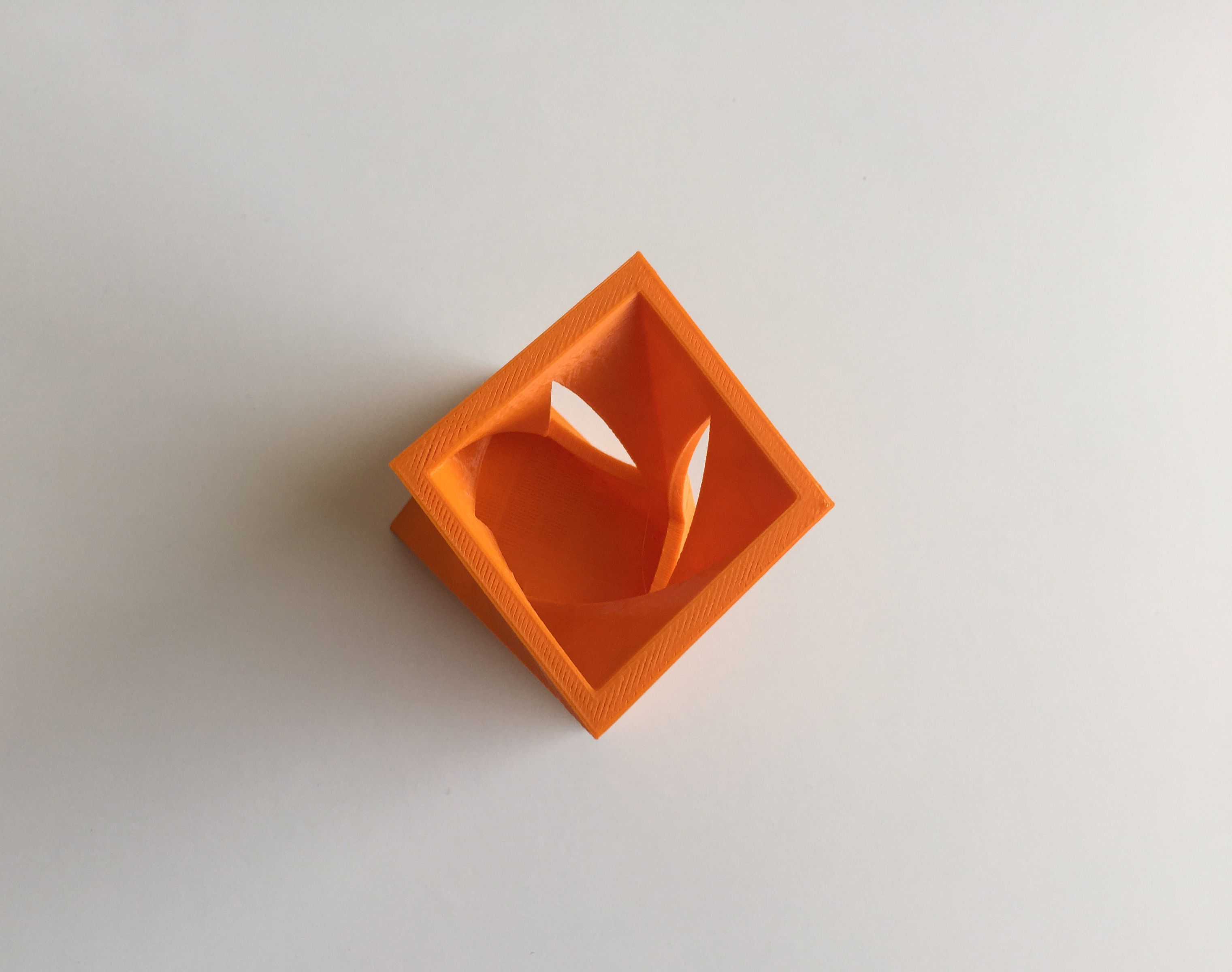 Box-Vase 5 orange vase 3D print model_1