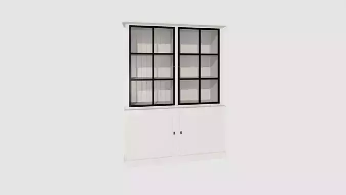 glass white cabinet