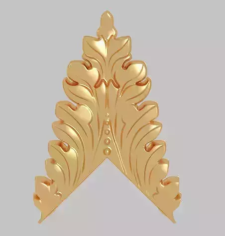 Classic 3D motifs inlaid with gold frame