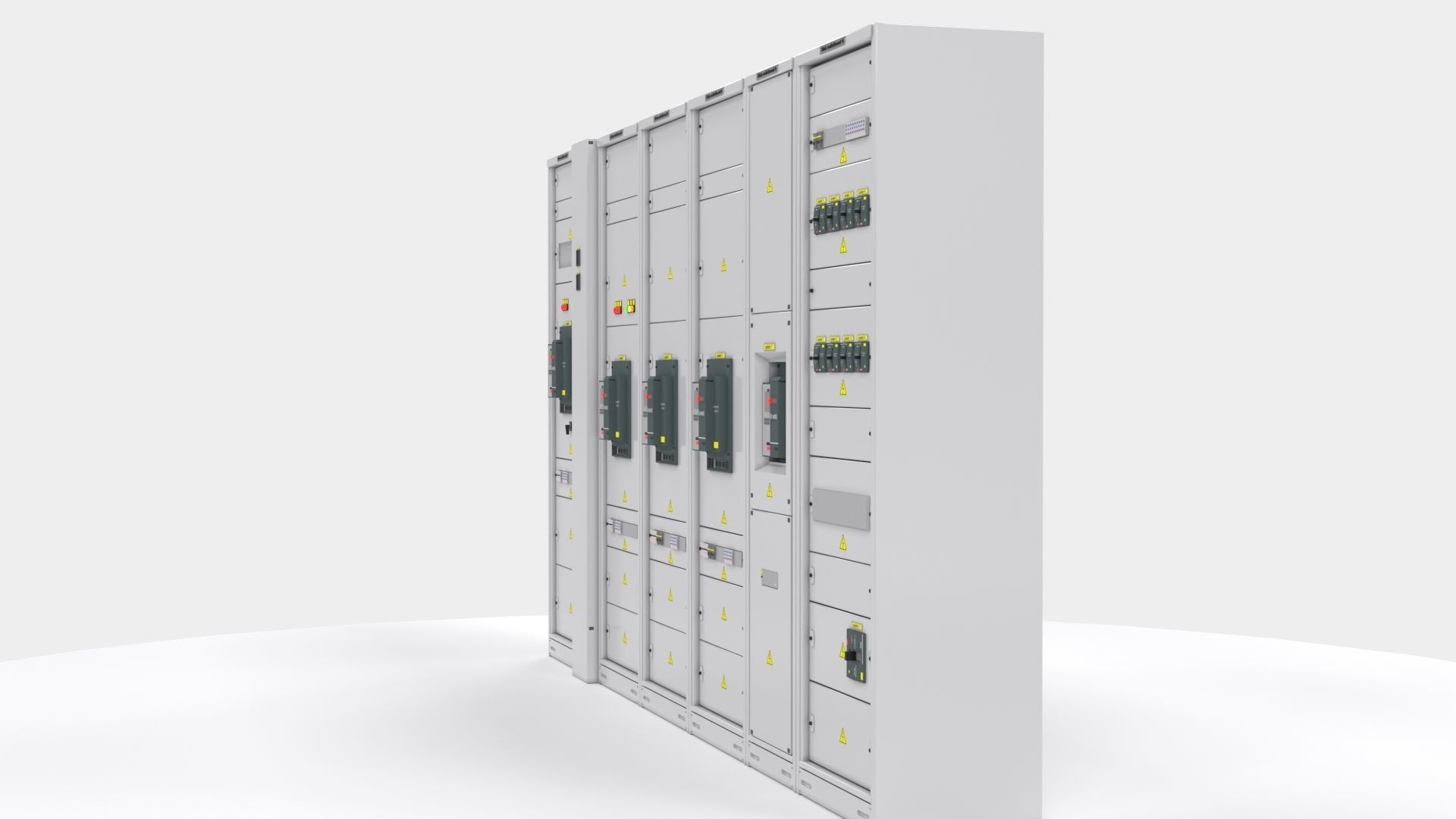 Switching cabinets server automation  3D model_4