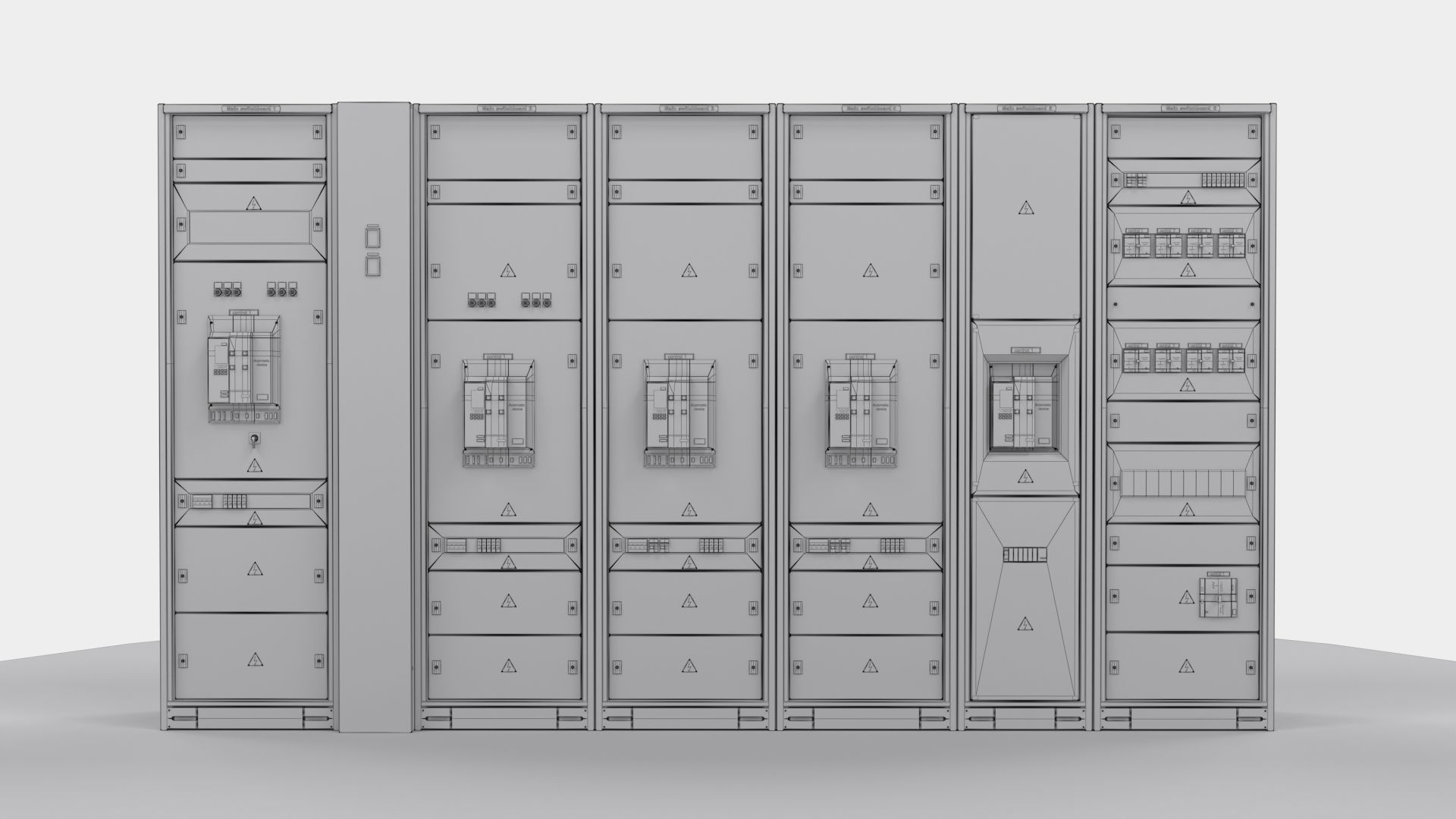 Switching cabinets server automation  3D model_16