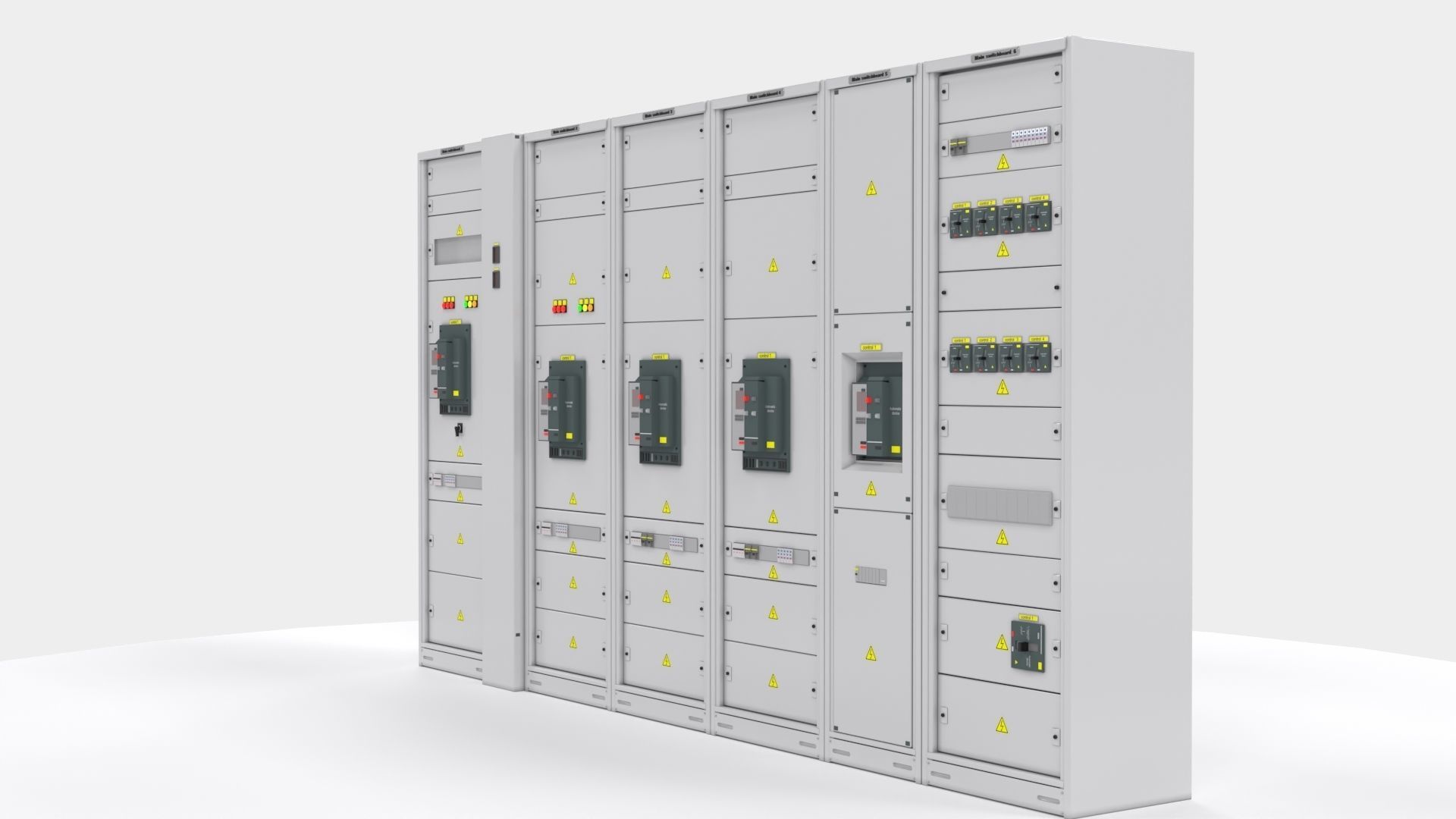 Switching cabinets server automation  3D model_3