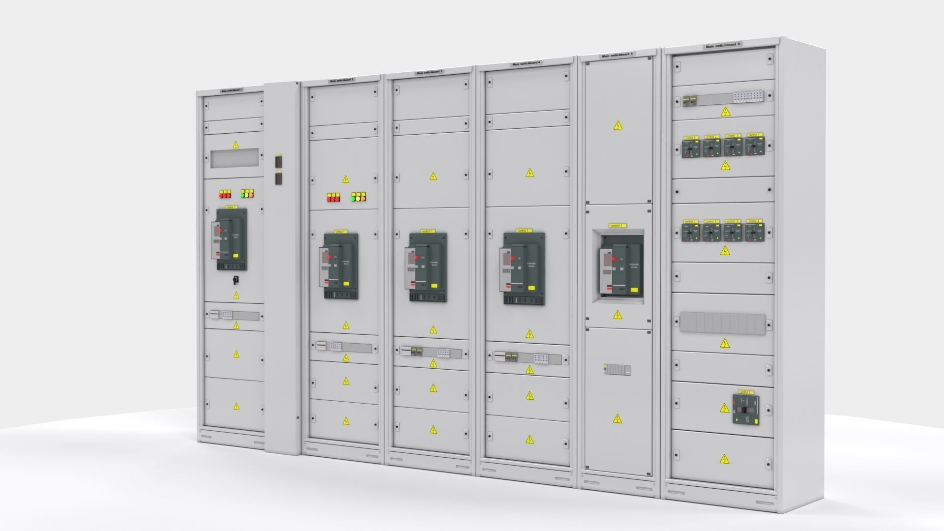 Switching cabinets server automation  3D model_2