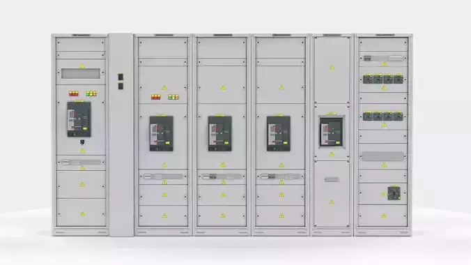 Switching cabinets server automation  3D model