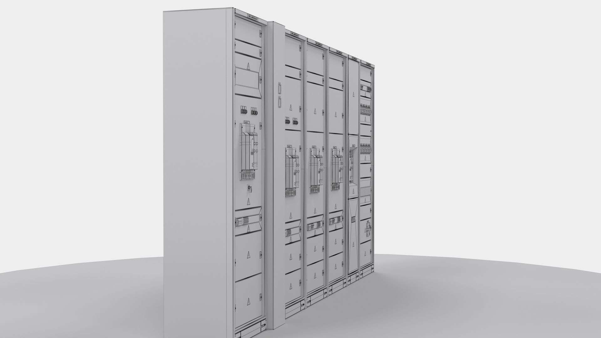 Switching cabinets server automation  3D model_17