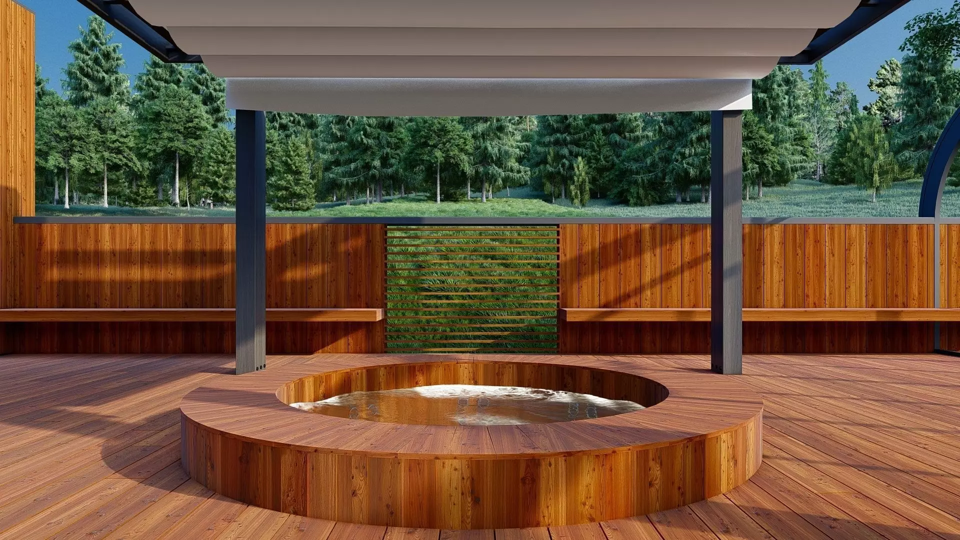 Round Jacuzzi - Spa 3D model