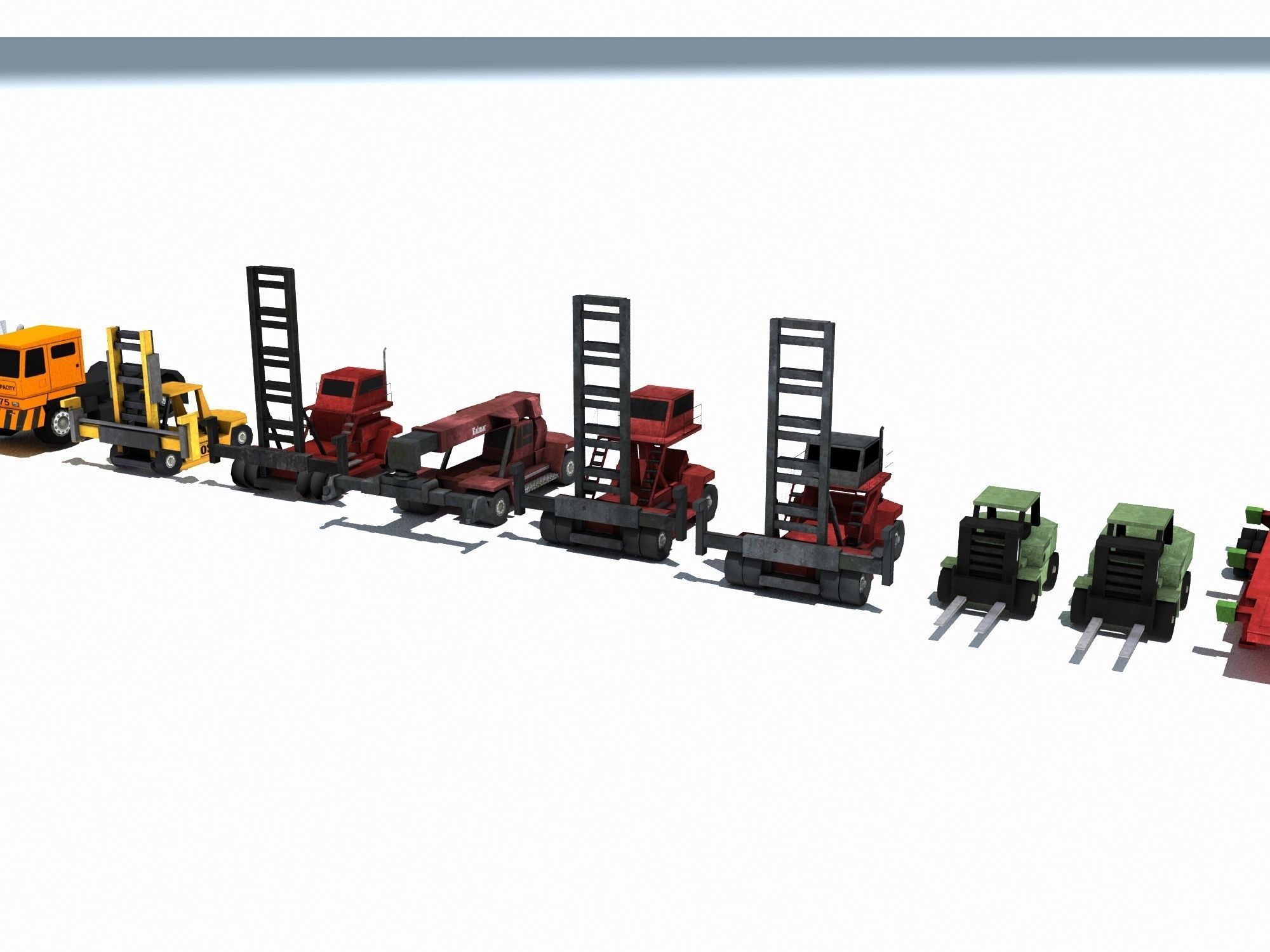 heavy vehicle lowpoly model 3D model_3