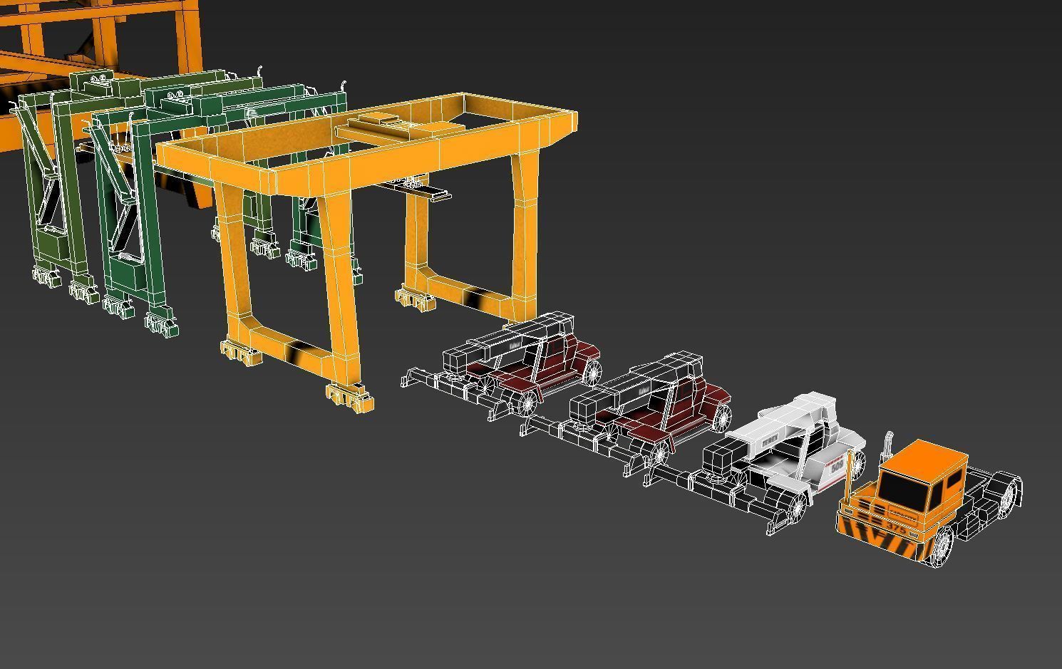 heavy vehicle lowpoly model 3D model_11